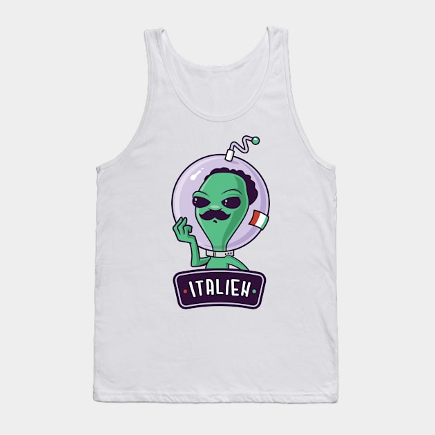 Italien - Funny Italian Alien Tank Top by zoljo